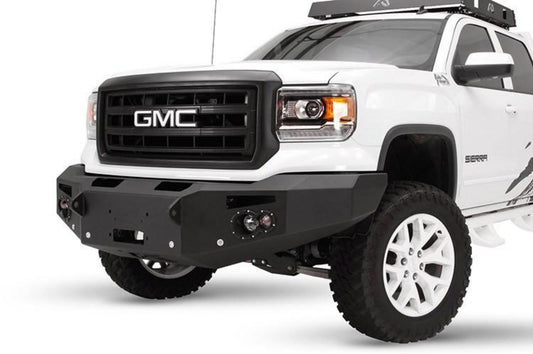 Fab Fours GS14-F3151-1 GMC Sierra 1500 2014-2015 Premium Front Bumper Sensor Winch Ready No Guard