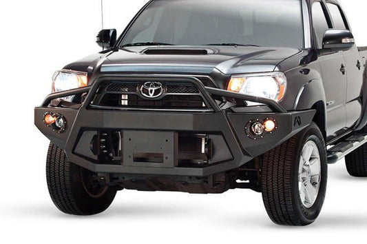 Fab Fours TT12-B1652-1 Toyota Tacoma 2012-2015 Premium Front Bumper Winch Ready with Pre-Runner Guard