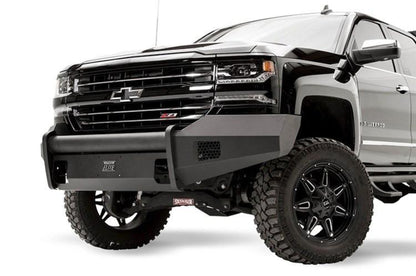 Fab Fours CS16-R3861-1 Chevy Silverado 1500 2016-2018 Black Steel Elite Front Bumper No Guard with Tow Hooks