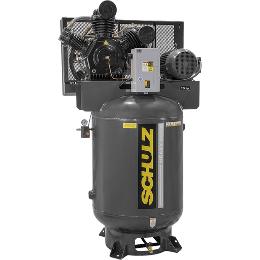 Schulz V-Series Air Compressor 15 HP 120 gal. 2-Stage 208-230V 3-Phase Vertical New - 15120VW60X-3