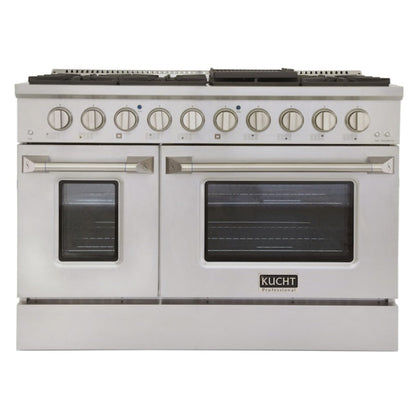 Kucht 48" Pro-Style Propane Gas Dual Fuel Range with 4 Burners in Stainless Steel, -  KDF482/LP-S
