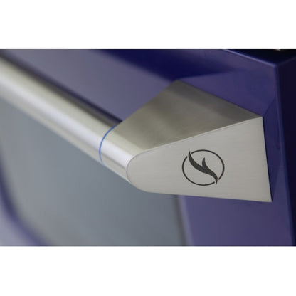 Kucht Professional 48 in. 6.7 cu ft. Propane Gas Range with Blue Door and Silver Knobs, KNG481/LP-B