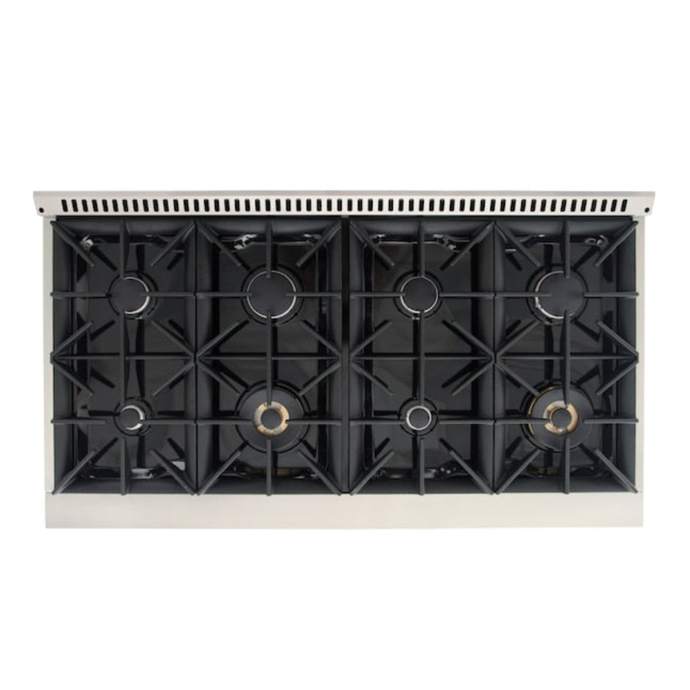 Kucht 48" Pro-Style Propane Gas Dual Fuel Range in White with Gold Accents, KDF482/LP-W-GOLD - KDF482/LP-W-GOLD