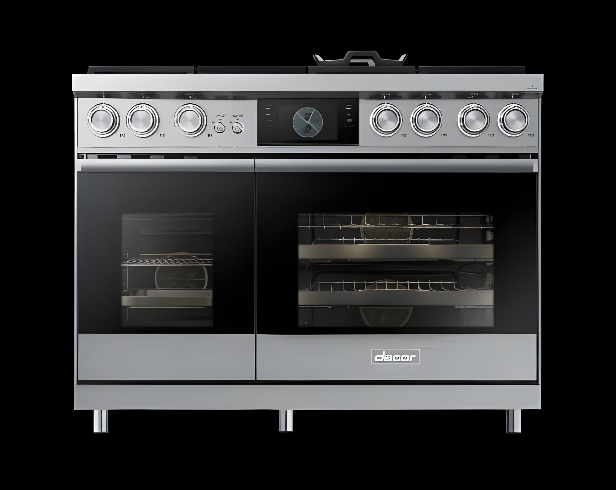 DACOR 48" Pro Dual-Fuel Steam Range, Silver Stainless Steel, Natural Gas & Liquid Propane - DOP48C96DLS-KT