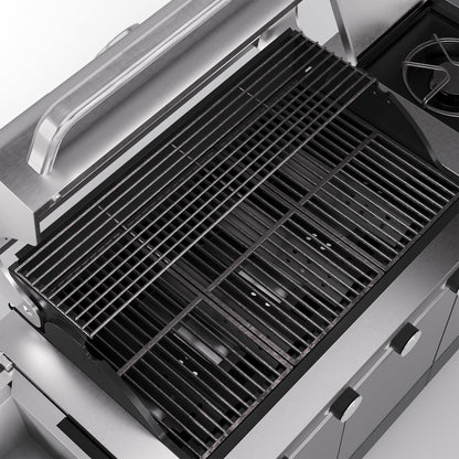 TYTUS Fresno 5-Burner LP/NG Convertible Grill in Stainless Steel + Ash Stone - TDT-021-0704