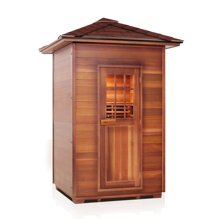 Enlighten Sauna InfraNature Sierra - Luxurious 2-Person Outdoor Sauna - 16376