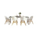 Midtown Concept Singapore w/Concarneu side 7 Piece Indoor Dining Set - SC SINGAPORE_RECT_6SC CONC SIDE WH_WHLOT