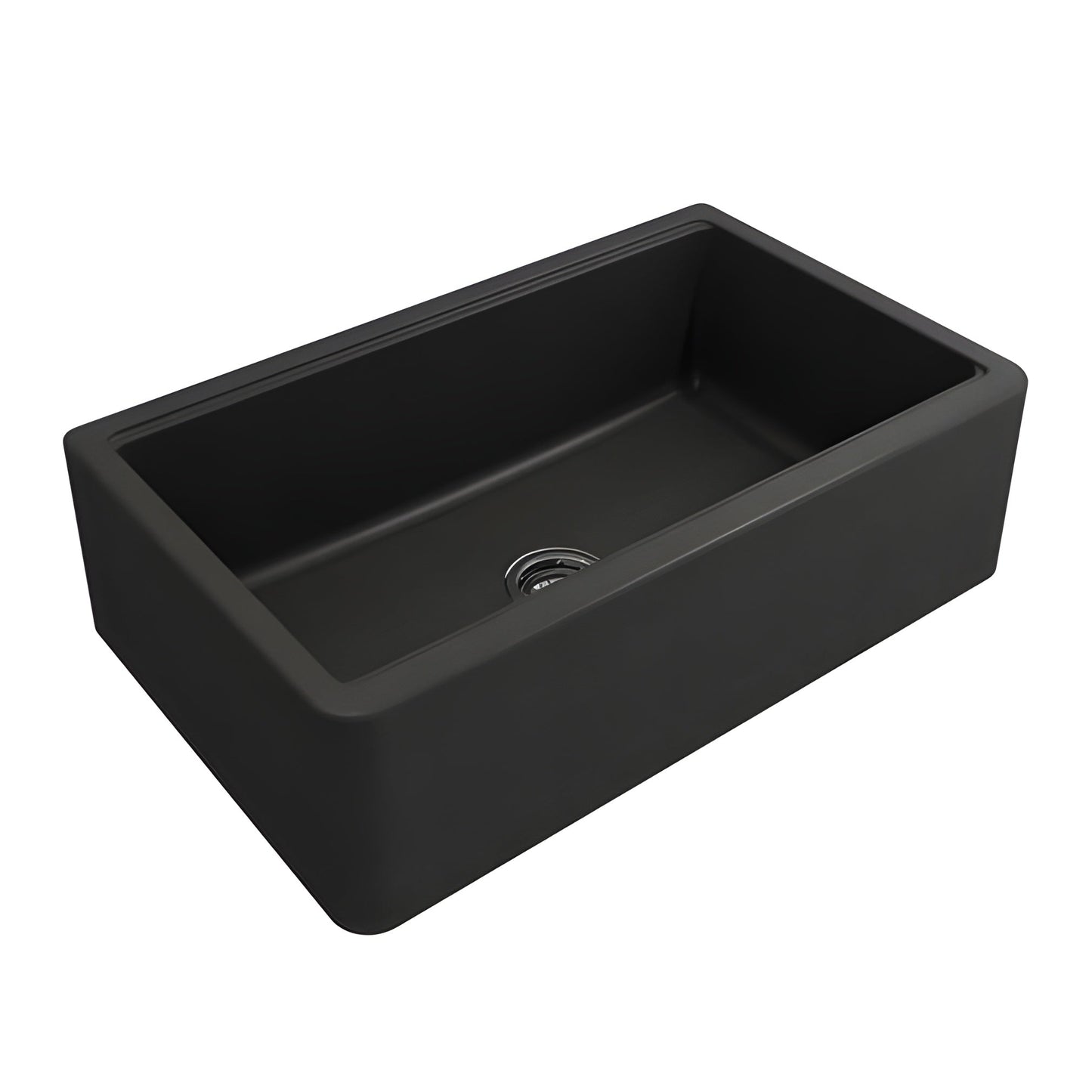 Bocchi 33" Matte Black Apron-Front Workstation Granite Composite Kitchen Sink - 1600-504-0120