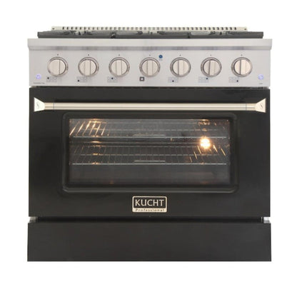 Kucht Professional 48" 6.7 cu ft. Propane Gas Range in Cement Gray with Silver Accent - KNG481/LP-GR