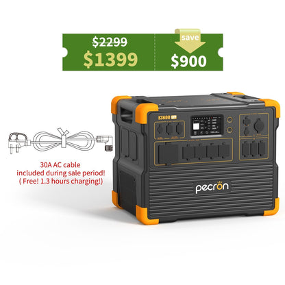 PECRON E3600LFP Portable Power Station 3600W 3072Wh - E3600LFP