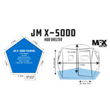 CLAM 14471 Portable 9 Ft Jason Mitchell X5000 Ice Fish Thermal Hub Shelter Tent - 160688