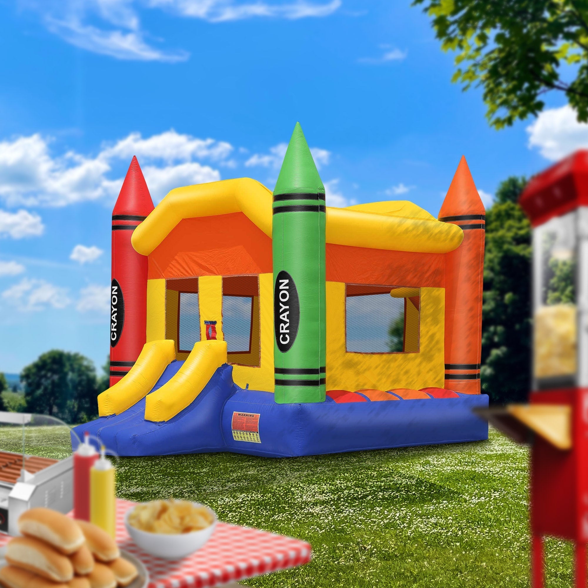 17'x13' Commercial Inflatable Crayon Bounce House w/ Blower by Cloud 9 - Backyard Provider