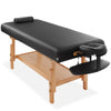 Professional Stationary Massage Table with Shelf and Accessories