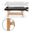 Professional Stationary Massage Table with Shelf and Backrest