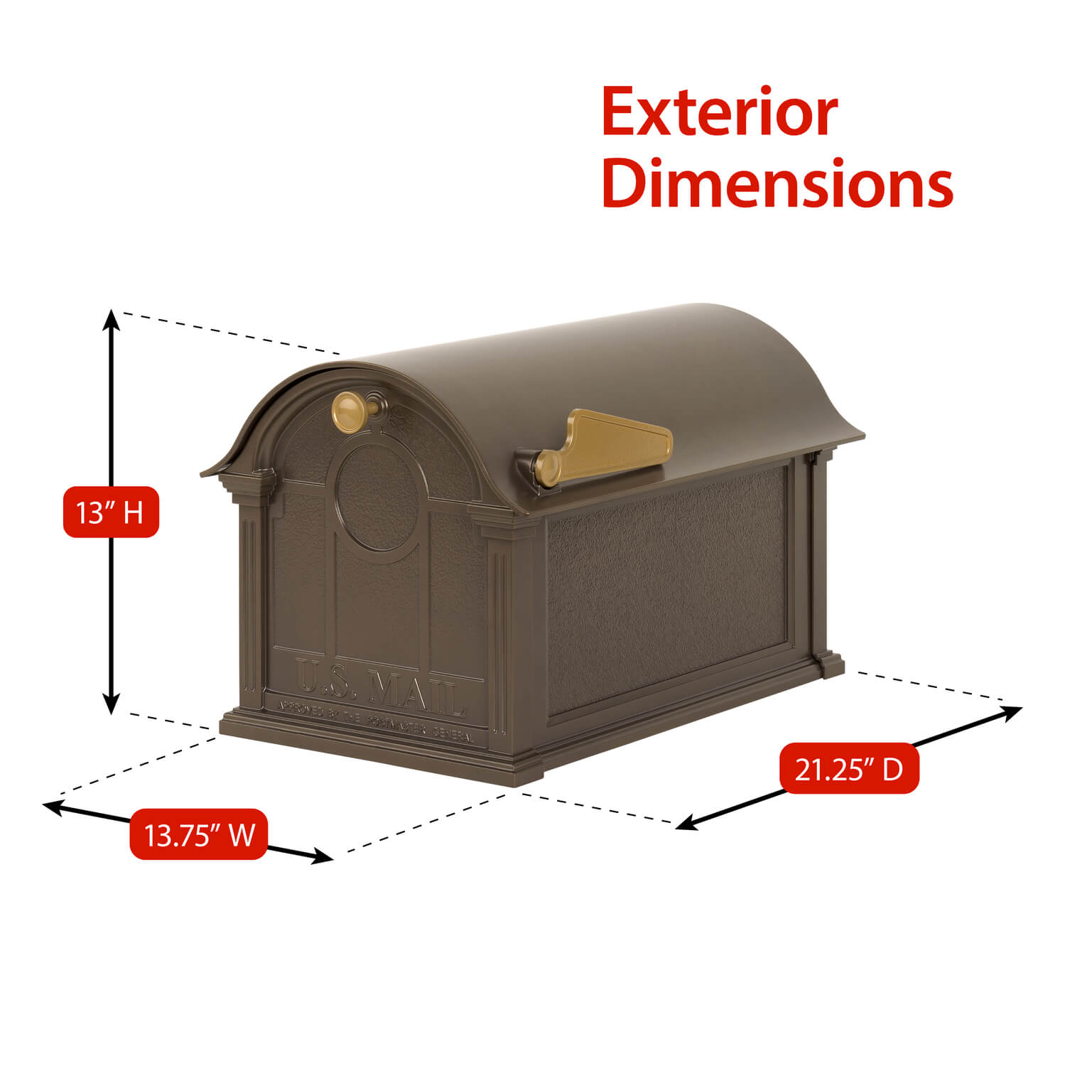 Whitehall Balmoral Mailbox Monogram & Post Package -  16513