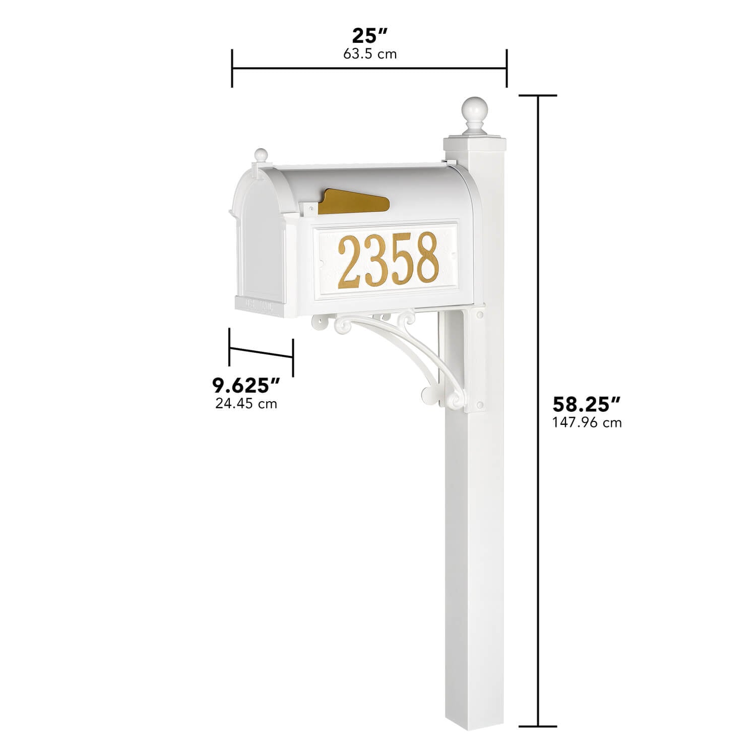 Whitehall Deluxe Capitol Mailbox Package -  16298