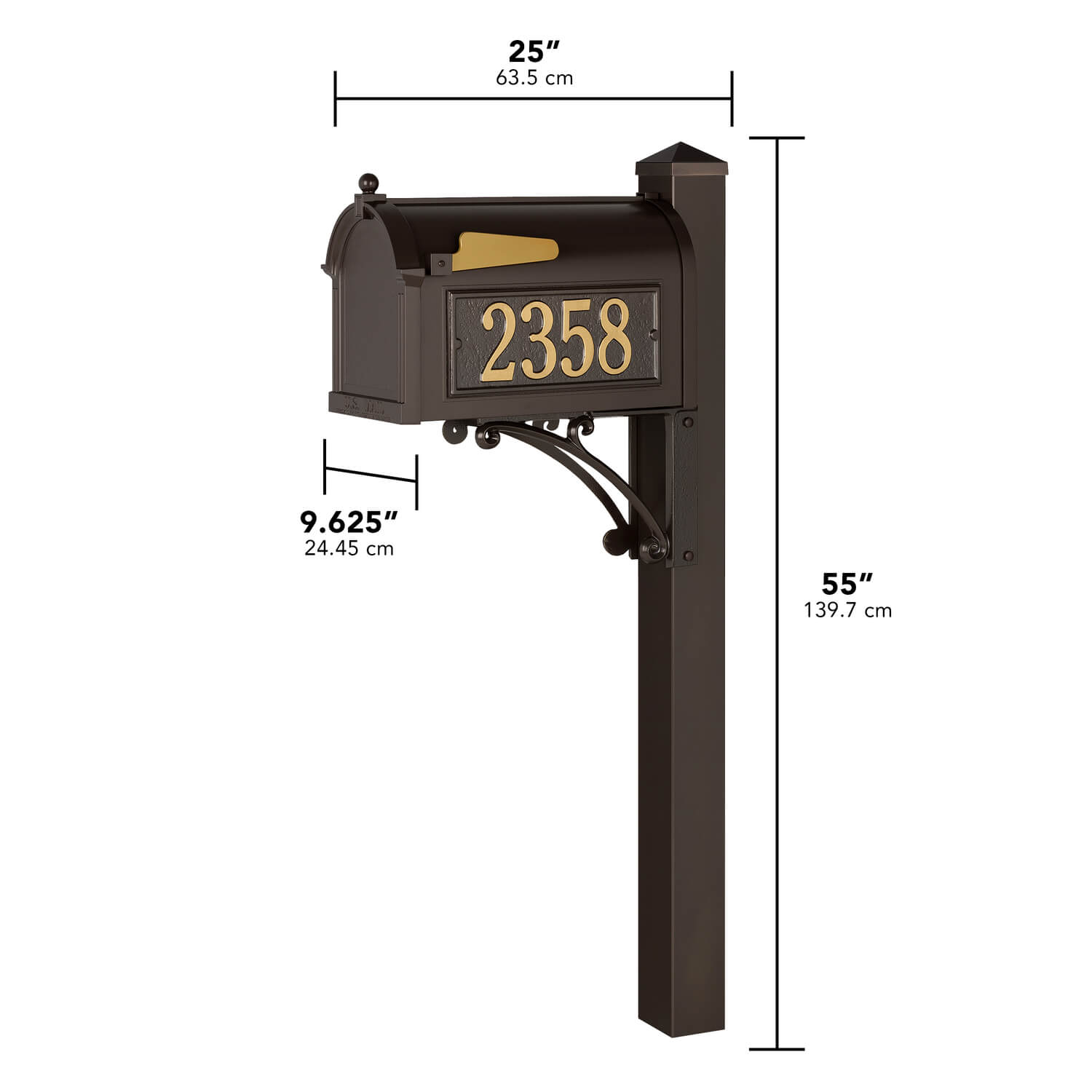 Whitehall Superior Streetside Mailbox Package -  16308