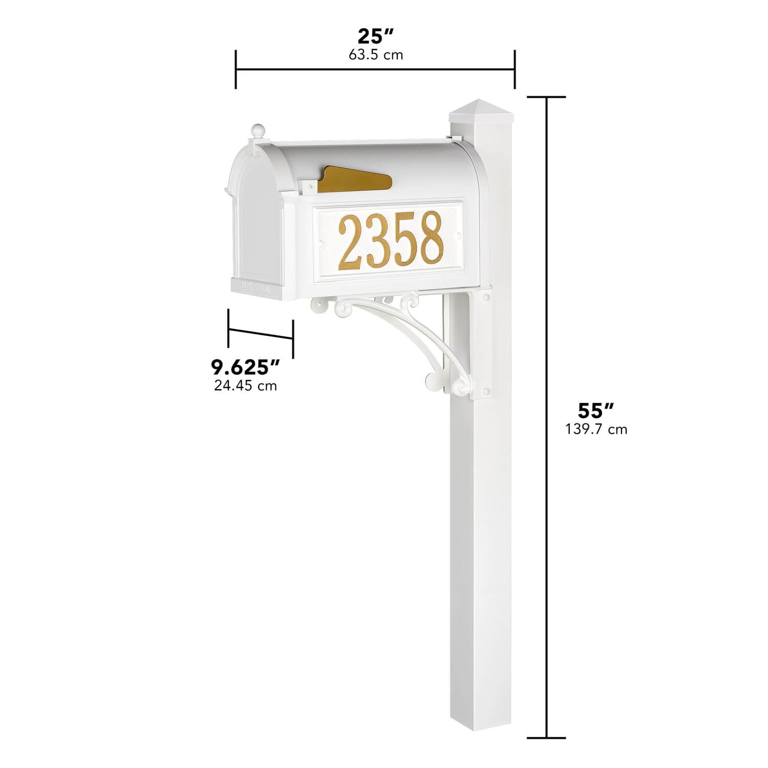 Whitehall Superior Streetside Mailbox Package -  16308