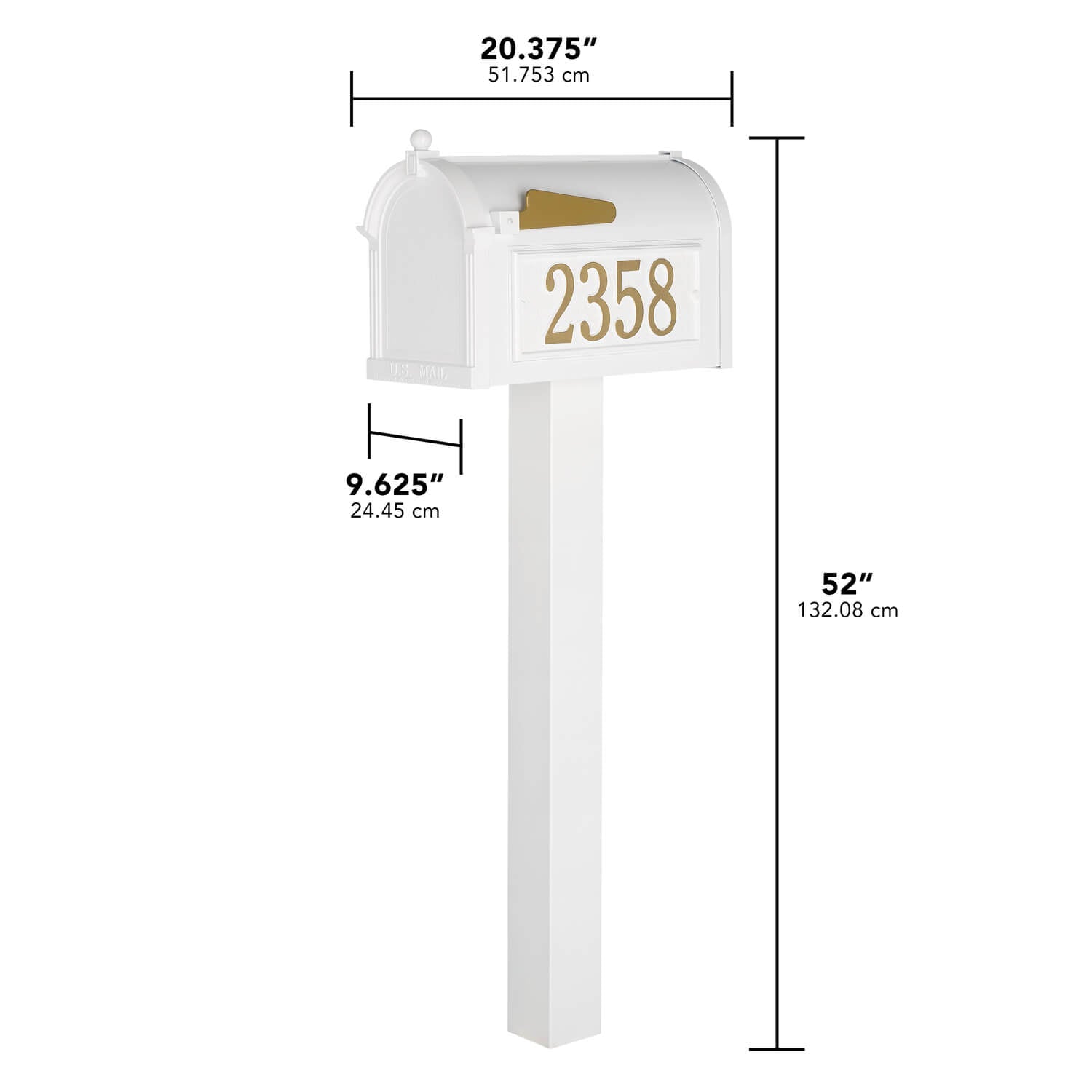 Whitehall Premium Streetside Capitol Mailbox Package -16311