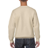 Mens Beige Cotton Blend Crewneck Sweatshirt