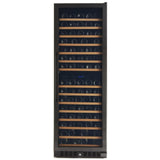 166 Bottle Black Stainless Wine Refrigerator, Dual Zone - Backyard Provider