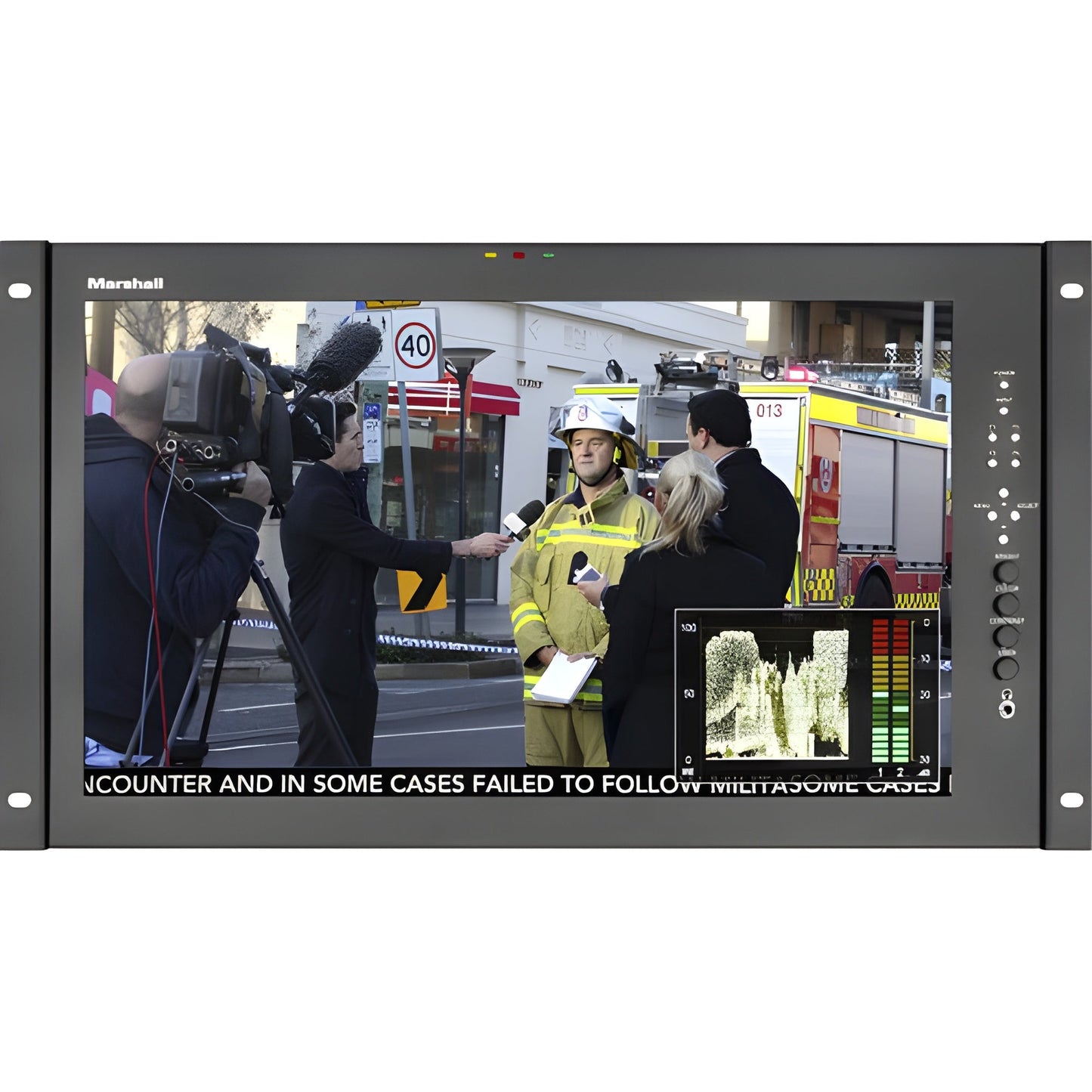 Marshall V-LCD171MD-3G-DT 17" LCD rack mount monitor with HDMI Input Waveform monitor and audio display w/ Stand - VLCD171MD3GDT