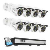 Zosi C105 4K 16 Channel PoE Security Camera System + 4TB Hard Drive - C105 4K 16