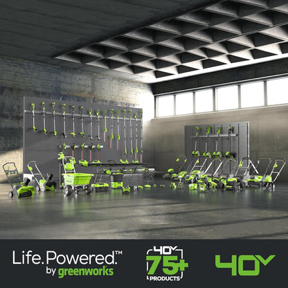 Greenworks 40V 25" Cordless Battery Brushless Dual Blade Self-Propelled Lawn Mower w/ (2) 4.0Ah Batteries & Dual Port Charger - 2543802