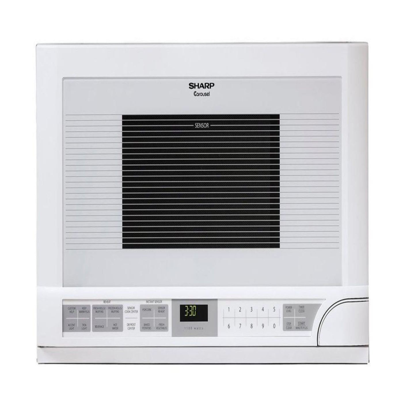SHARP R1211TY 1.5 cu. ft. 1100W White Sharp Over-the-Counter Carousel Microwave Oven - R1211TY-KT