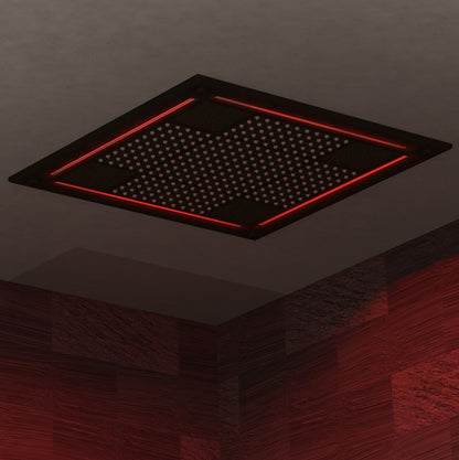 ThermaSol's HydroVive Shower Rain Head w/ Light & Sound