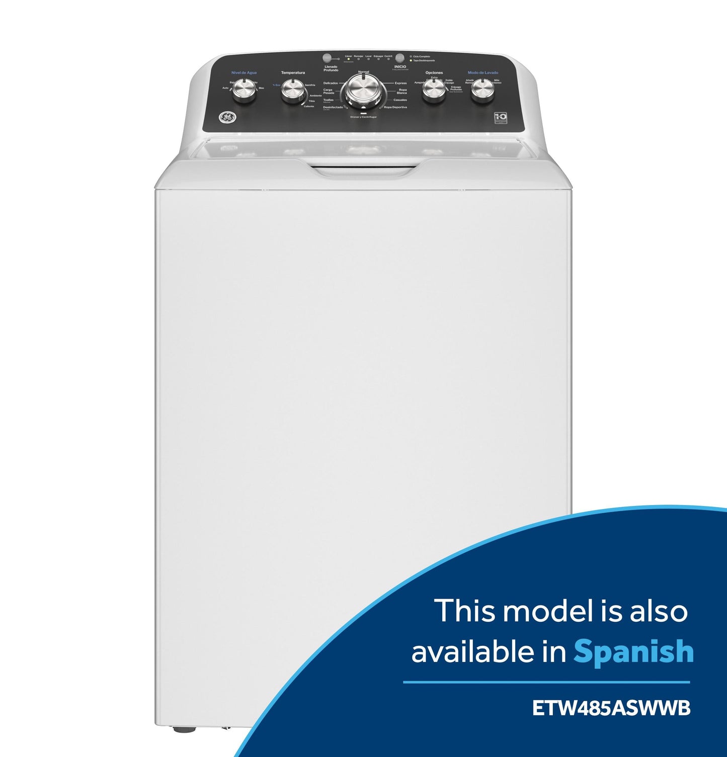 GE APPLIANCES GTW485ASWWB GE(R) 4.5 cu. ft. Capacity Washer with Stainless Steel&#x00A0;Basket, Cold&#x00A0;Plus and Wash Boost&#x200B; - GTW485ASWWB-KT