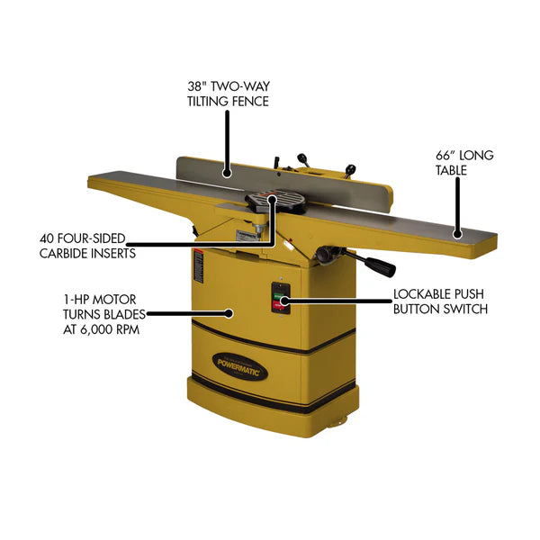 Powermatic 54HH 6" Helical Head Jointer - PM9-1791317K