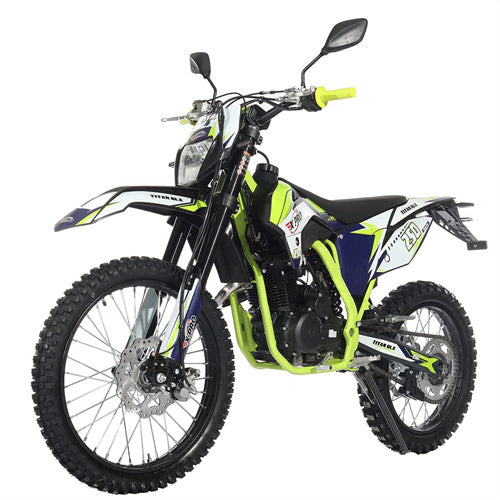 X-PRO Titan 250 DLX 250cc Dirt Bike with All Lights and 5-Speed Manual Transmission, Electric/Kick Start! Big 21"/18" Wheels! Zongshen Brand Engine! - DB-K019