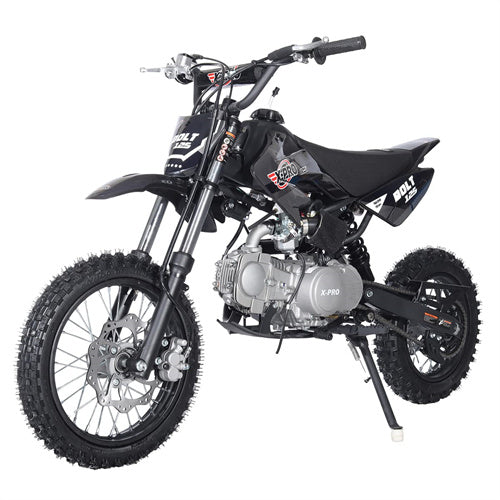 X-PRO Bolt 125cc Dirt Bike with 4-Speed Manual Transmission, Kick Start, Big 14"/12" Tires! Zongshen Brand Engine - DB-K026-Green