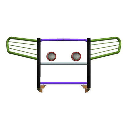 Black Horse 17H151402MA-PLFR Grille Guard Kit - BLK7H151402FR