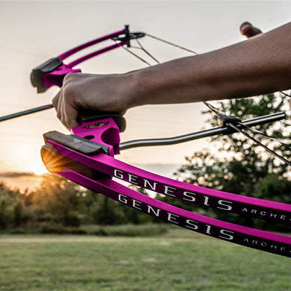 Genesis Archery Compound Bow Adjustable Sizing for Right Handed, Purple (2 Pack) - 323664