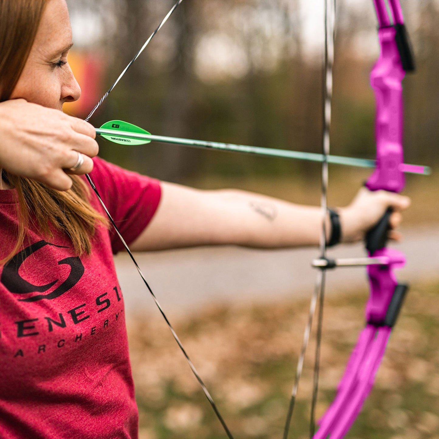 Genesis Archery Compound Bow Adjustable Sizing for Right Handed, Purple (2 Pack) - 323664
