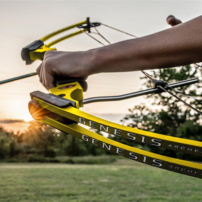 Genesis Archery Original Left Handed Compound Bow Archery Kit, Yellow (5 Pack) - 323641