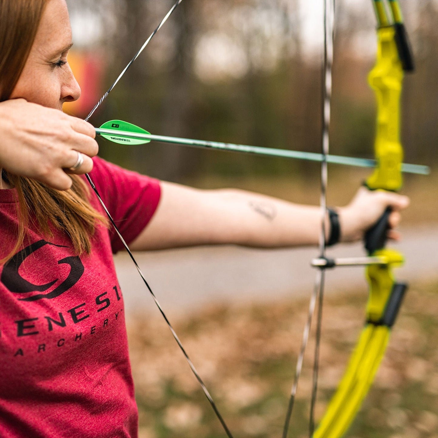 Genesis Archery Original Left Handed Compound Bow Archery Kit, Yellow (5 Pack) - 323641
