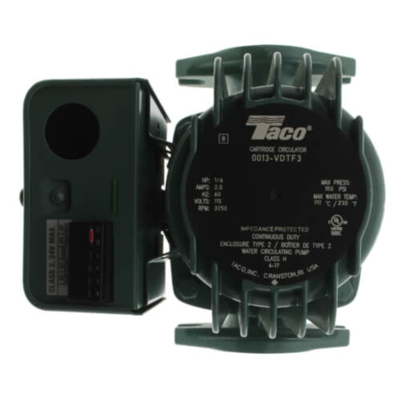 Taco 0013 Variable Speed Delta-T Cast Iron Circulator Pump 1/6 HP - 0013-VDTF3