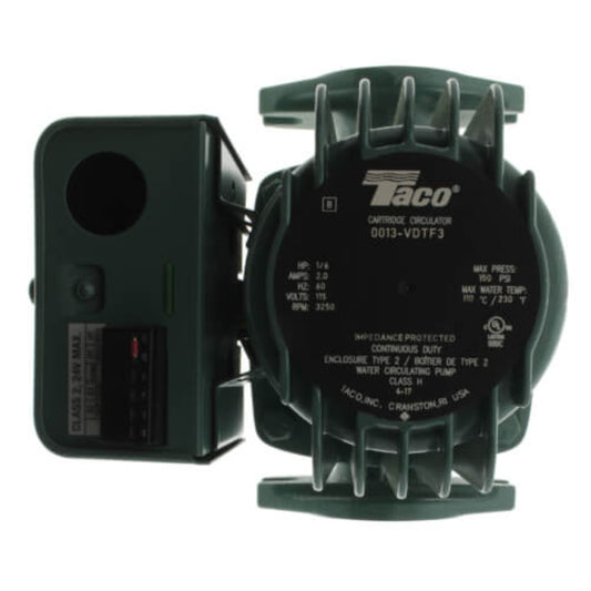 Taco 0013 Variable Speed Delta-T Cast Iron Circulator Pump 1/6 HP - 0013-VDTF3