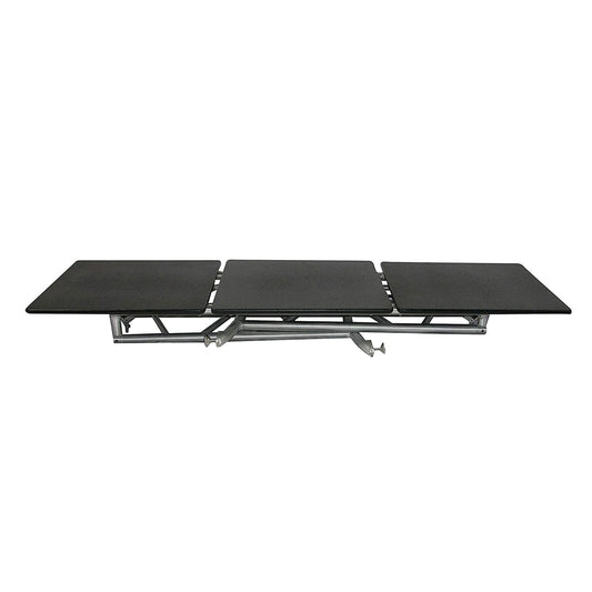 Odyssey ATT2 Adjustable Folding Aluminum DJ Table, Swiveling Platforms, Black - 187997