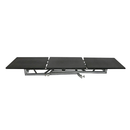 Odyssey ATT2 Adjustable Folding Aluminum DJ Table, Swiveling Platforms, Black - 187997