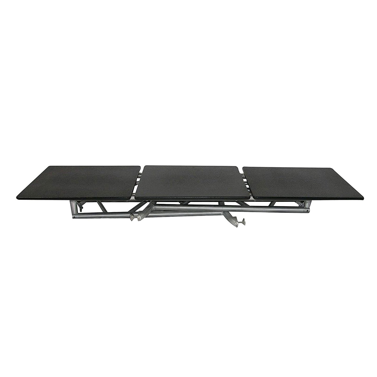 Odyssey ATT2 Adjustable Folding Aluminum DJ Table, Swiveling Platforms, Black - 187997