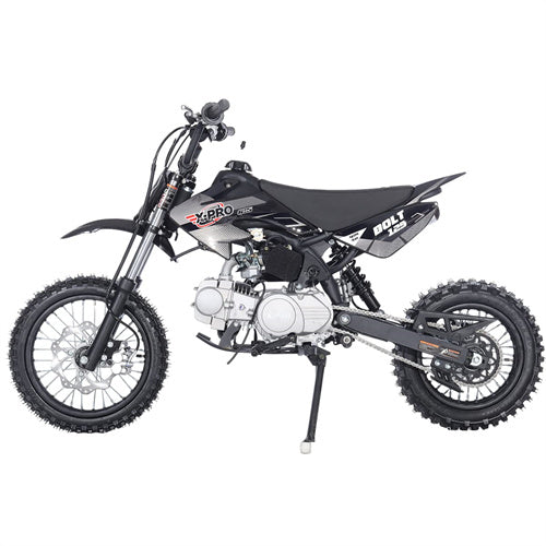 X-PRO Bolt 125cc Dirt Bike with 4-Speed Manual Transmission, Kick Start, Big 14"/12" Tires! Zongshen Brand Engine - DB-K026-Green