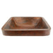 Rustic Premier Copper 19 in. Rectangle Skirted Vessel Hammered Copper Sink - VREC19SKDB