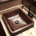 Rustic Premier Copper 19 in. Rectangle Skirted Vessel Hammered Copper Sink - VREC19SKDB