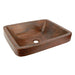 Rustic Premier Copper 19 in. Rectangle Skirted Vessel Hammered Copper Sink - VREC19SKDB