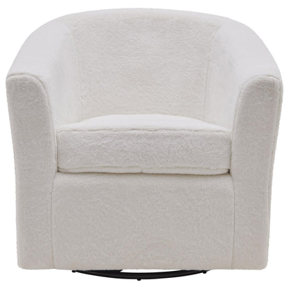 New Pacific Direct Hayden Faux Fur Fabric Swivel Chair  - 1900141-408