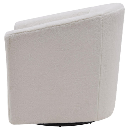 New Pacific Direct Hayden Faux Fur Fabric Swivel Chair  - 1900141-408